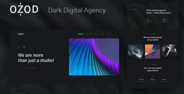 Ozod – Dark Digital Agency Elementor Template Kit